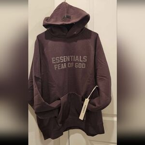 Fear of God Essentials Hoodie - PLUM NWT SIZE XLG